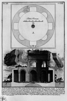 Le antichità romane, t. 3, Piatto XVI. Pianta e sezione del Maus