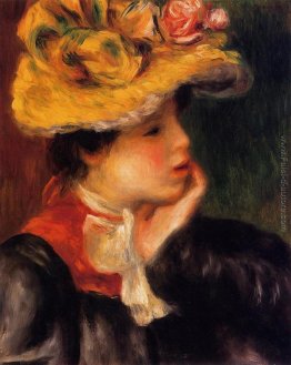 Testa di giovane donna (cappello giallo)