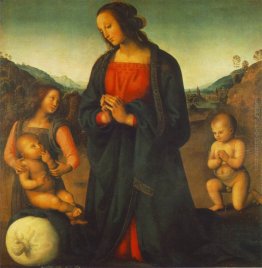 Madonna, un Angelo e Little San Giovanni adorante il Bambino