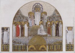 Am Steinhof Chiesa, disegno a mosaico per l'altare maggiore