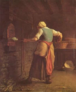 Woman baking bread