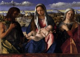 Madonna col Bambino e San Giovanni Battista e un Santo, particol