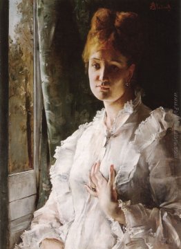 Ritratto di una donna in bianco