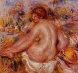 Dopo il bagno, Seated Female Nude