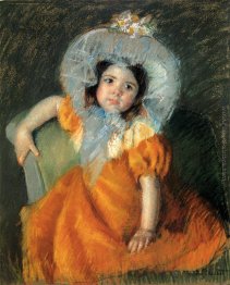 Bambino in vestito arancione