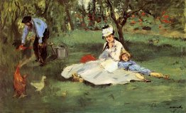 La famiglia Monet nel loro giardino di Argenteuil