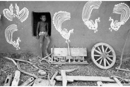 Decorazioni murali in casa di un contadino, Rajasthan