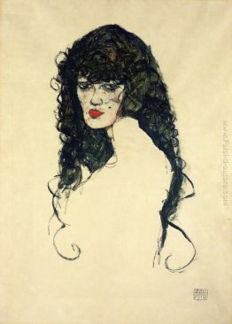 Ritratto di una donna con capelli neri