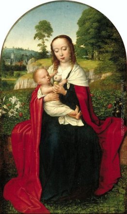 La Madonna col Bambino in un paesaggio