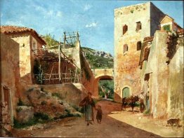 Scene di strada vicino a Antibes