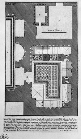 Le antichità romane, t. 3, Piatto XXXVIII. Pianta delle camere a