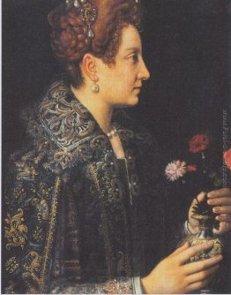 Ritratto di una giovane donna di profilo