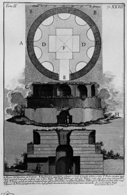 Le antichità romane, t. 2, Piatto XXVII. Piano di una tomba fabb