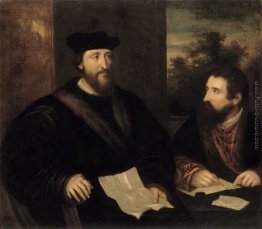 Il cardinale francese Georges d`Armagnac e il suo segretario G.