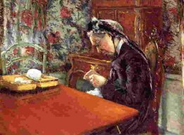 Ritratto di Mademoiselle Boissiere Knitting