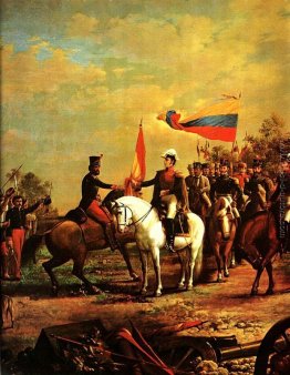 Entrega de la bandera al Batallon Sin Nombre