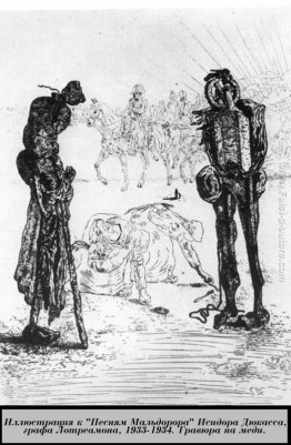 Illustrazione per i Canti di Maldoror '' Isidore Ducasse, conte