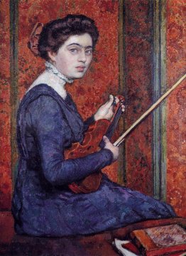 Donna con violino (Ritratto di Rene Druet)