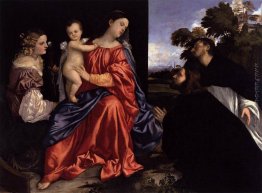 Madonna col Bambino ei Santi Caterina e Domenico e un donatore