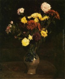 Cesto di Garofani e Zinnias