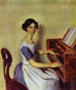 Ritratto di Nadezhda P. Zhdanovich al pianoforte