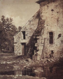 La vecchia casa sulla riva dello stagno