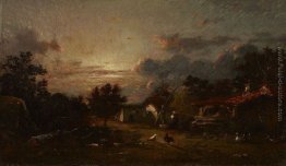 Village Scene, Tramonto