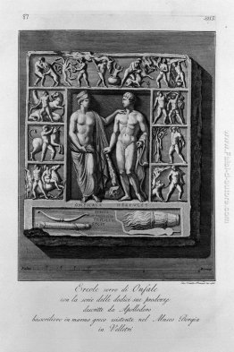 Altri bassorilievo in marmo greco con Ercole e Onfale, esiste ne