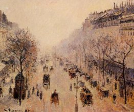 Boulevard Montmartre Mattina, Luce solare e nebbia