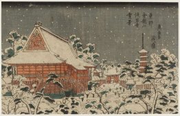 Neve scena a Senso-ji a Kinry?zan nella Capitale orientale