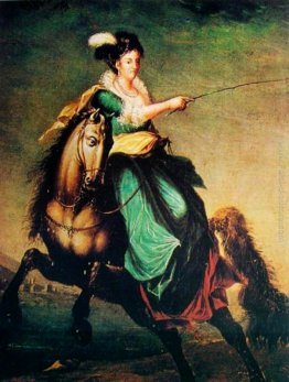 Retrato de Carlota Joaquina equestre di Spagna