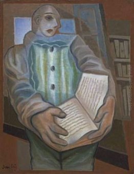 Pierrot con il libro