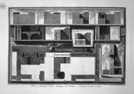 Piani di prospetti e sezioni di Thermopolium