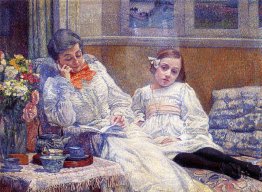 La signora Theo van Rysselberghe e sua figlia