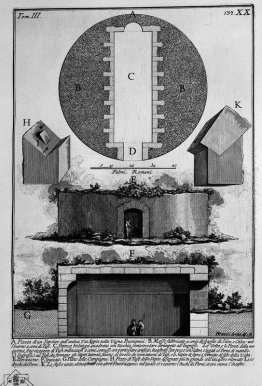 Le antichità romane, t. 3, Piatto XX. Pianta, prospetto e sezion