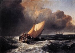 Barche olandesi in un Gale