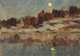 Paesaggio con la luna