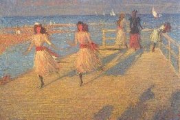 Ragazze Correre, Walberswick Pier