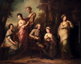 Ritratto di Filippo Tisdall con la moglie e famiglia