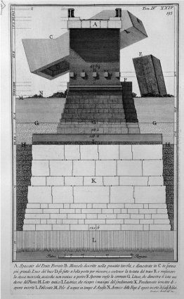 Le antichità romane, t. 4, Piatto XXIV. Elevazione del ponte e d