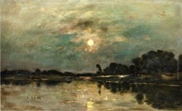 Riverbank in Moonlight