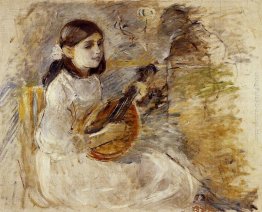 Ragazza che gioca il mandolino