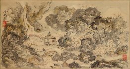 Paesaggio con padiglione, Hanging Scroll