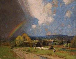 Paesaggio con arcobaleno