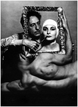 Jean Cocteau con l'attrice Ricki Soma e ballerina Leo Coleman