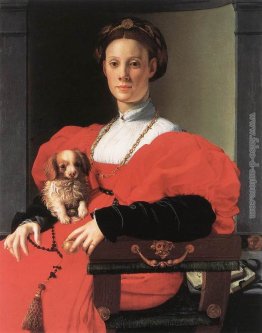 Ritratto di signora con un cucciolo