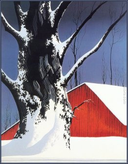 Red Barn e albero neve