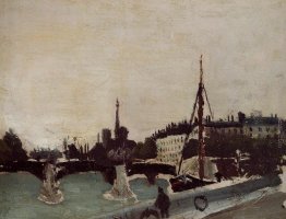 Vista della Ile Saint Louis dallo studio Quai Henri IV