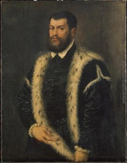 Ritratto di un uomo con il cappotto di ermellino