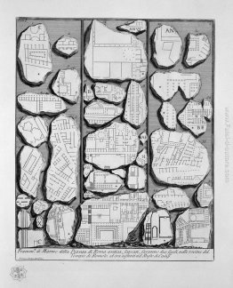 Le antichità romane, t. 1, Piatto IV. Mappa di Roma antica e For